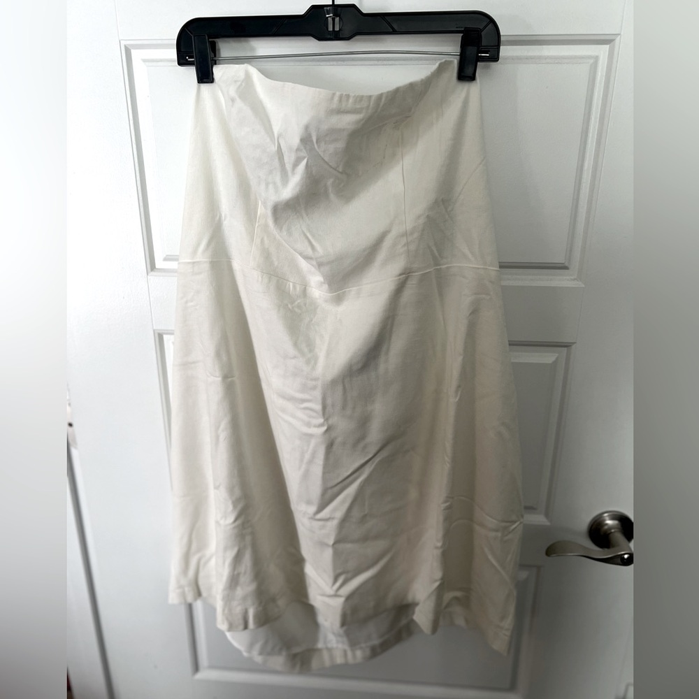 Linen Mini Strapless Dress